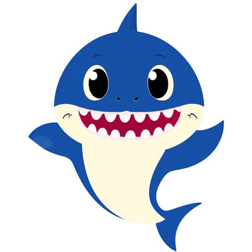 Premium Vector  Cheerful smiling shark character with pixel art