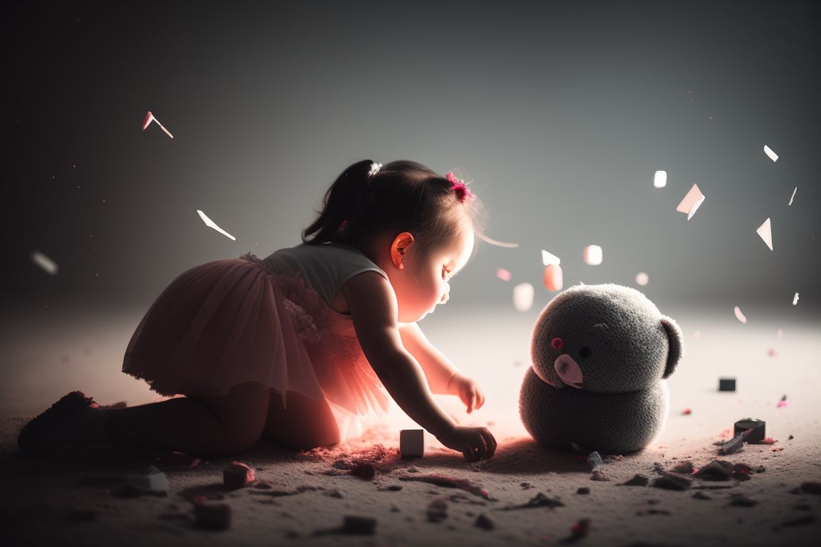 Trish318 a mean little girl throwing her toys, breaking everything