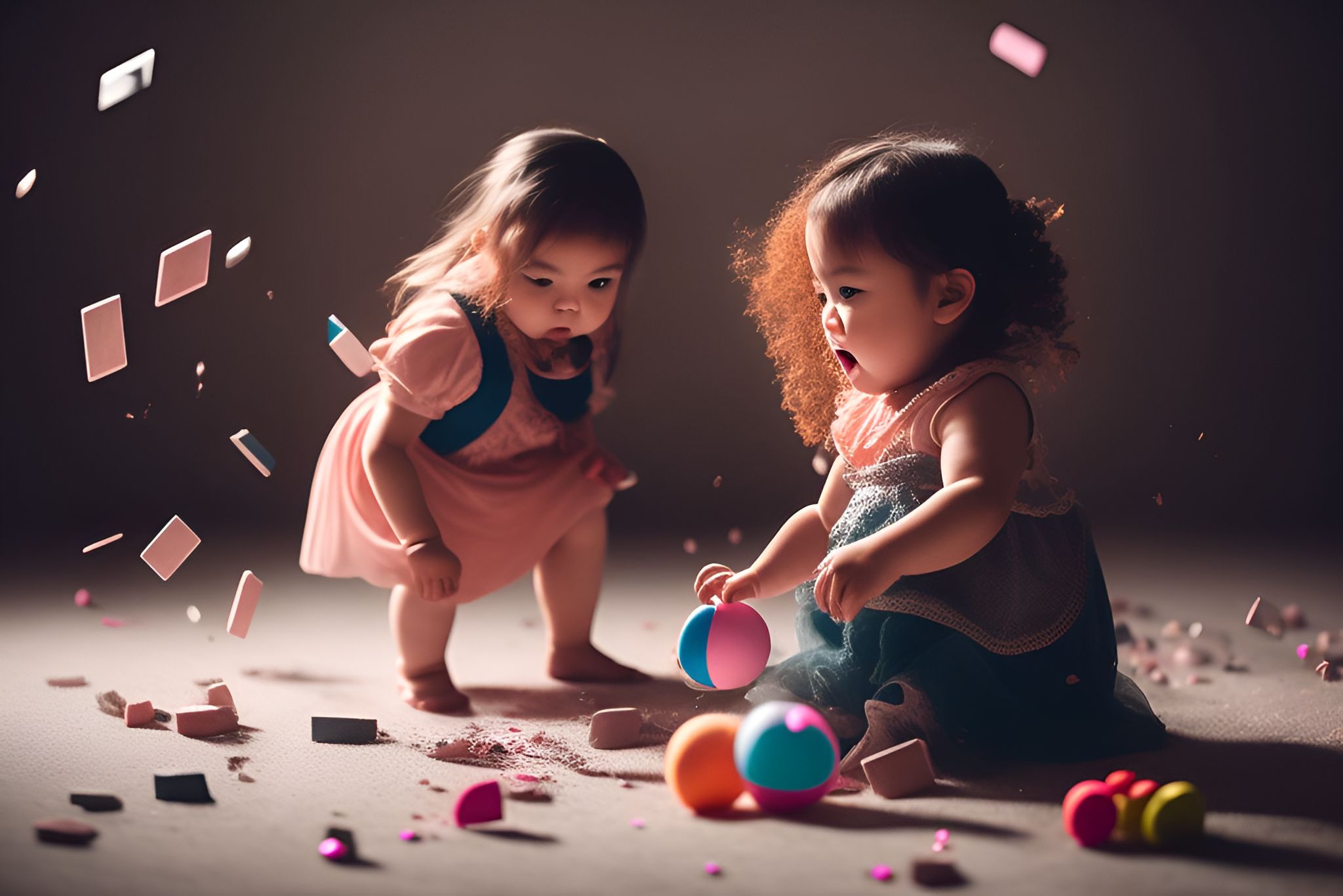 adeptoyster836 a mean little girl throwing her toys, breaking