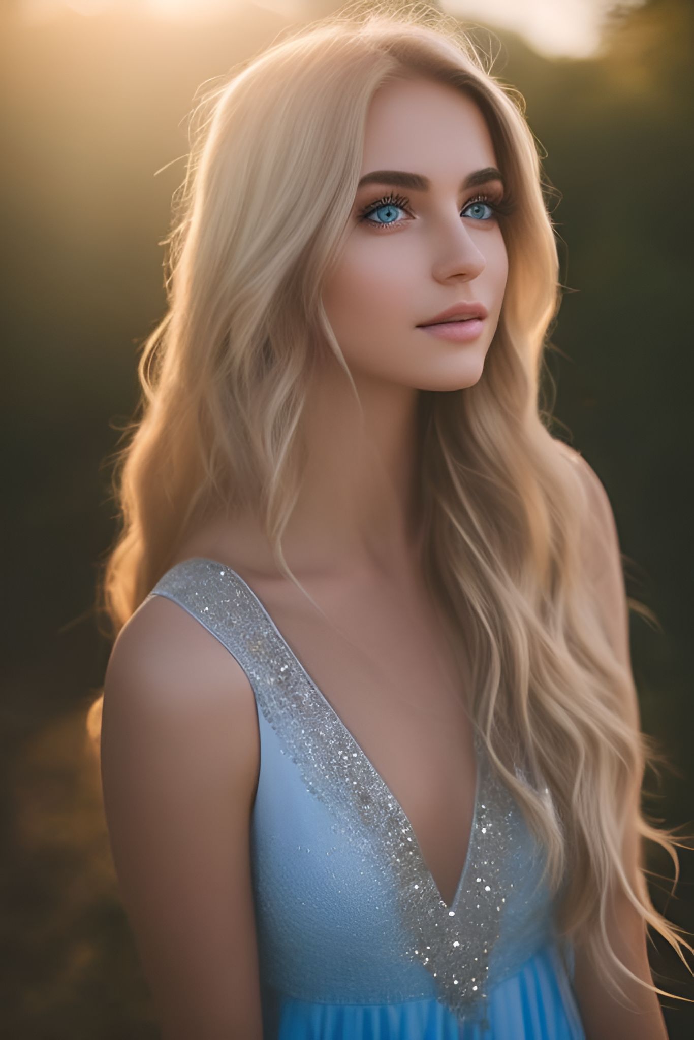 beautiful long blonde hair