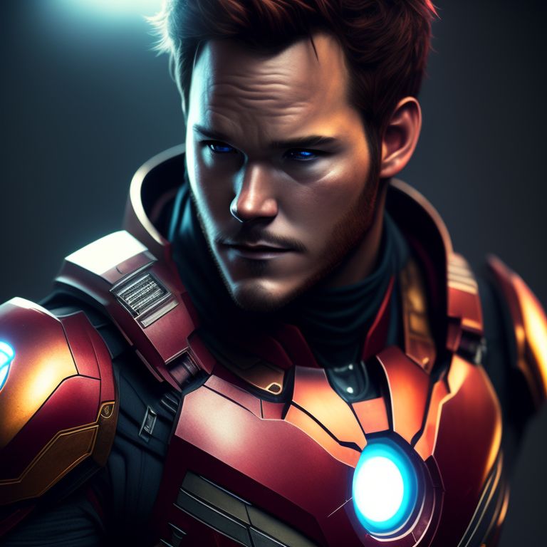 aryapratm: Chroma Character, Chris Pratt , Star Lord mask, with