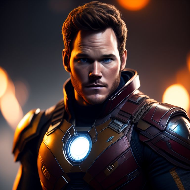 aryapratm: Chroma Character, Chris Pratt , Star Lord mask, with