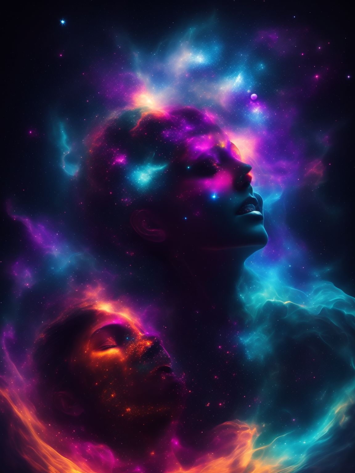 MShare: Cosmic chakra awakening - surreal art.
