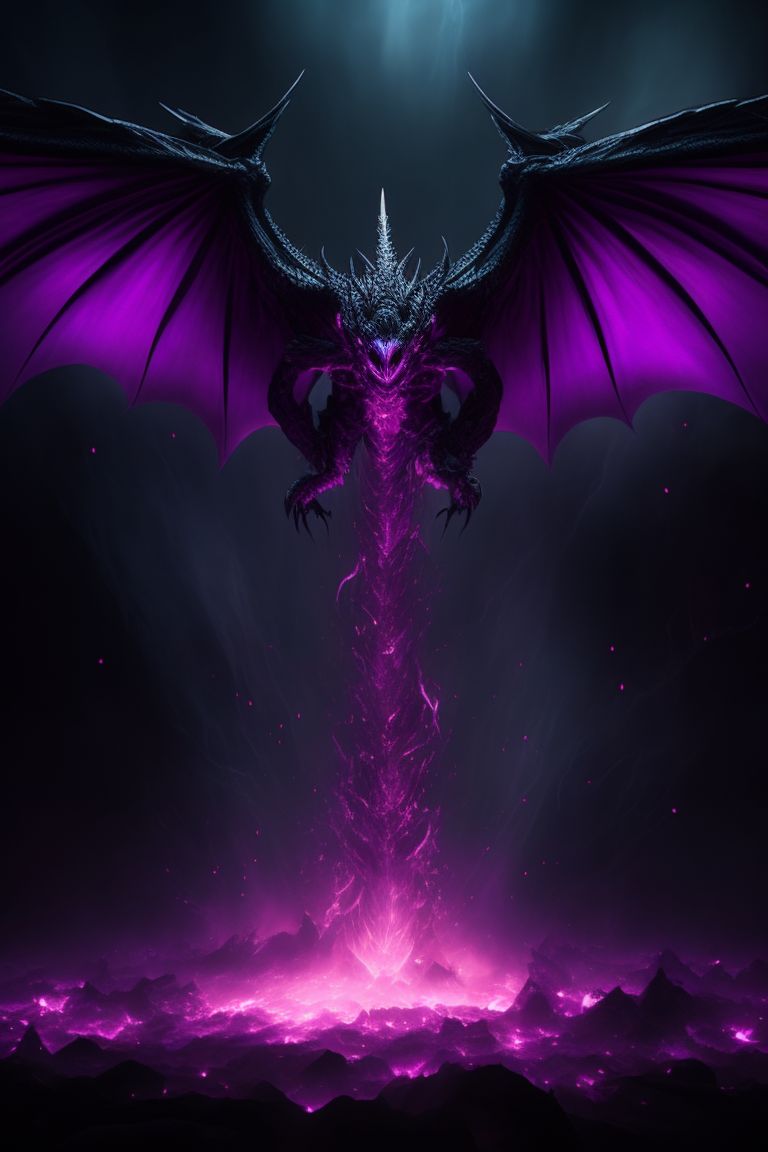 13tonynot31: An Evil Black, Purple, Deadly Dragon With Gigantic Massive 