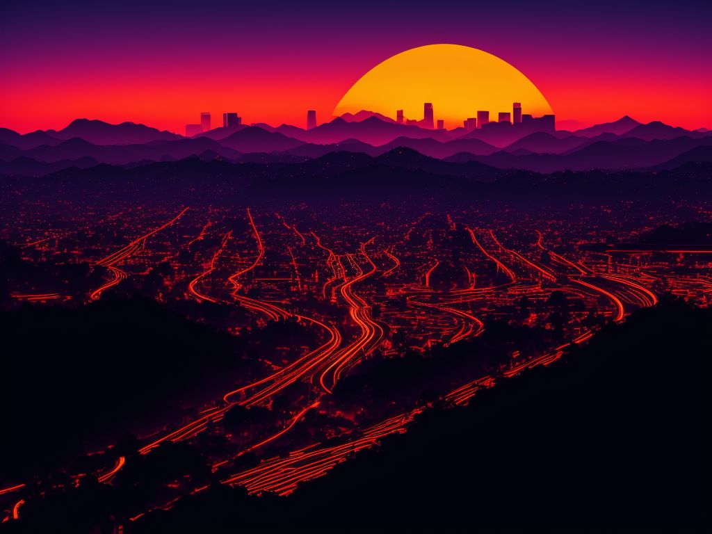 Heathercooper Los Angeles Zombie Sunset Traffic Patterns