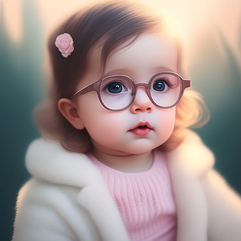 Cute babies with store glasses