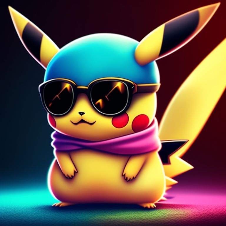 pikachu wearing sunglasses