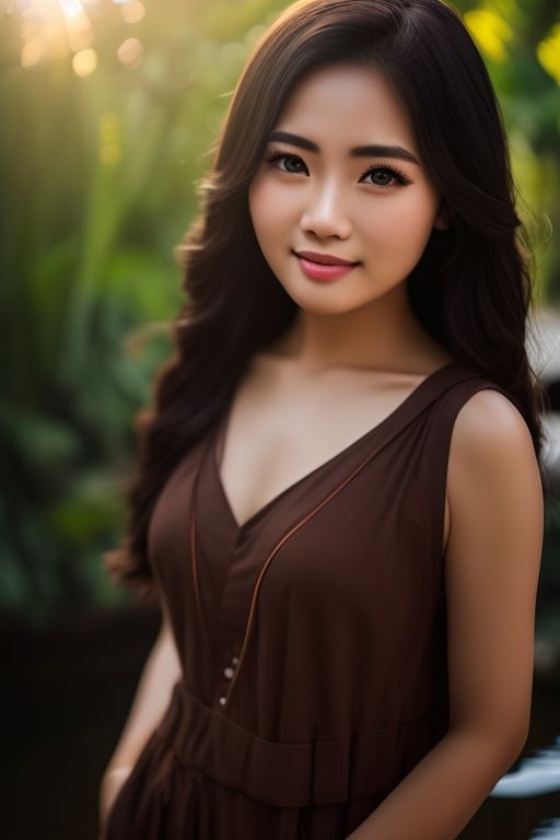 Fedoraxsa Realistic Thai Movie Scene Of Beautiful Thai Woman Medium Hair On Damnoen Saduak