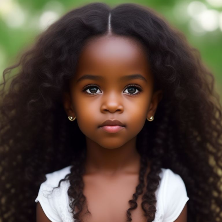 black babies with curly hair and green eyes
