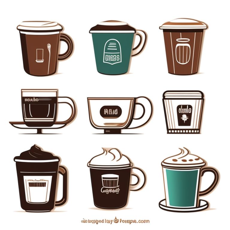 Cute cup coffee cartoon hand drawn style Vector Image