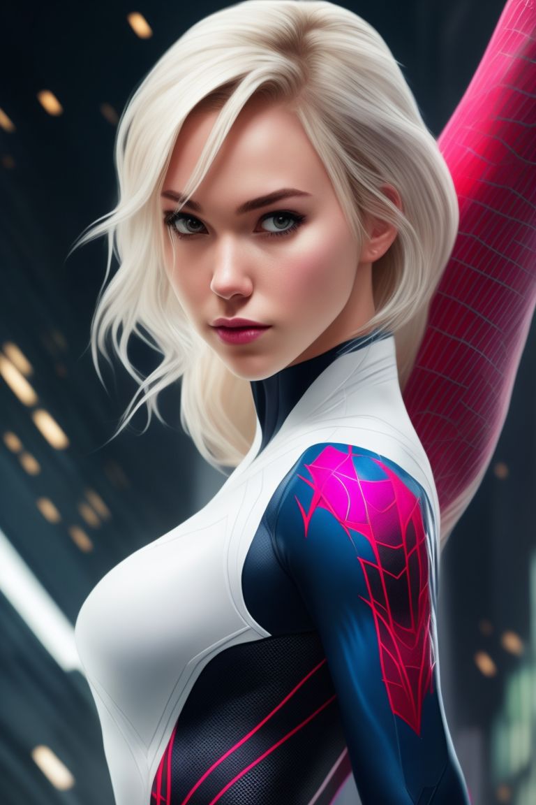 quick-lion398: This stunning artwork features Spider-Gwen wearing her ...