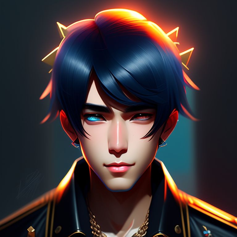 Black-haired man with jacket illustration, Fan art Character Anime