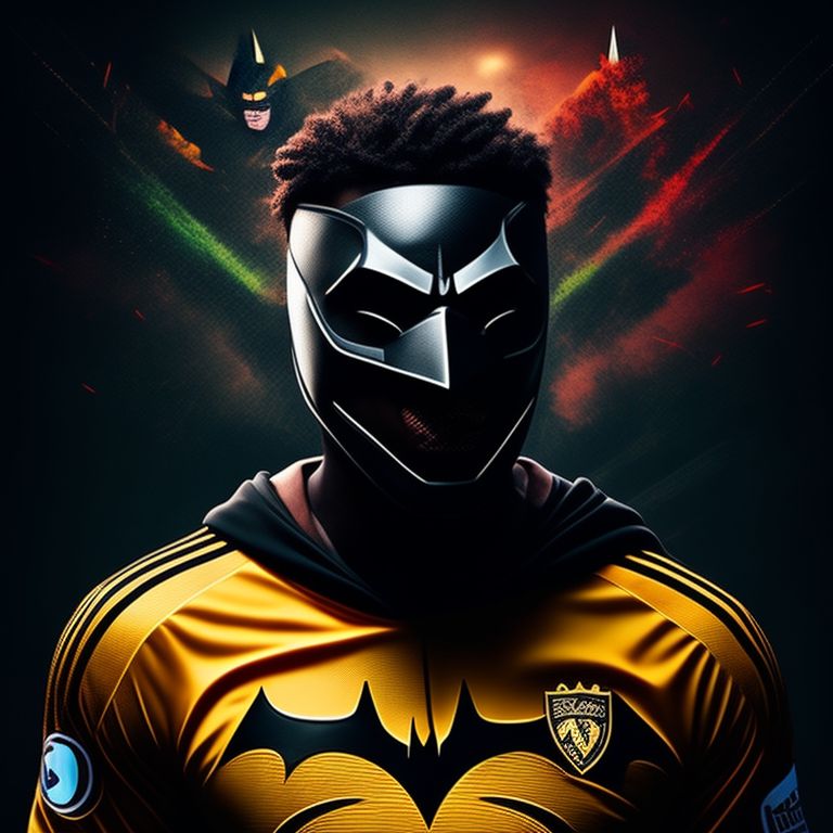 mean-chicken778: victor osimhen wearing batman mask celebrating a goal