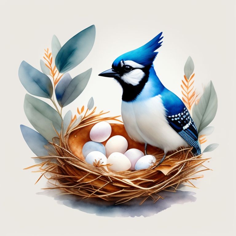 AndreaMarques: a Blue jay Incubating its eggs In a nest