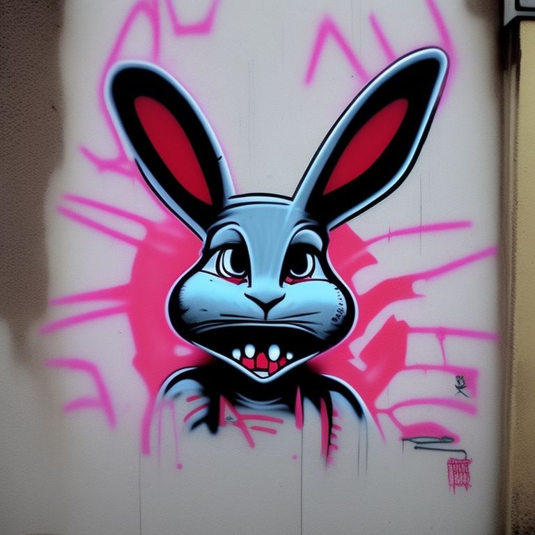 Evil White Rabbit Drawing