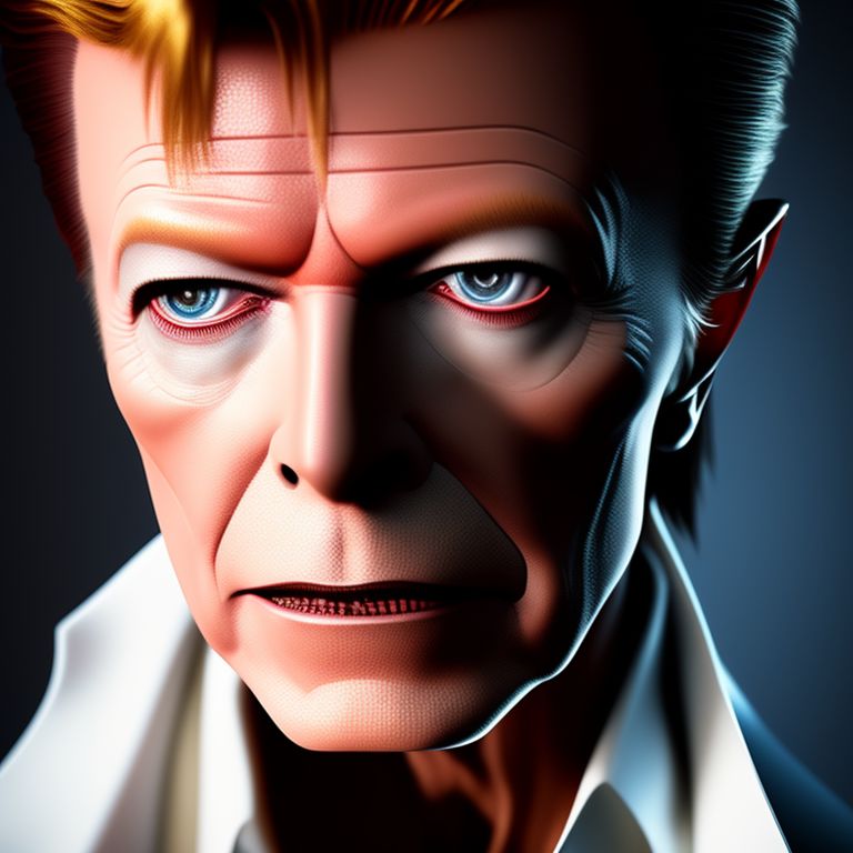 tame-tiger221: david bowie, cartoon style, 3D, Realistic