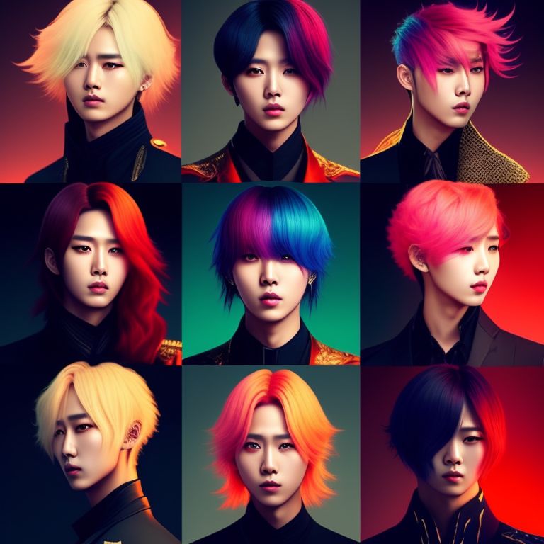 Kpop Rainbow Hair