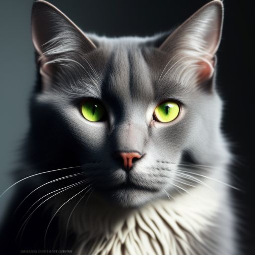 Dark gray cat hot sale with green eyes