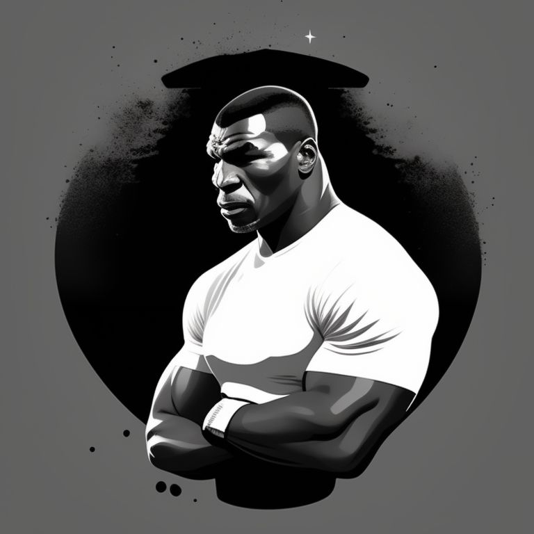 rosy-gull840: mike tyson ,black and white