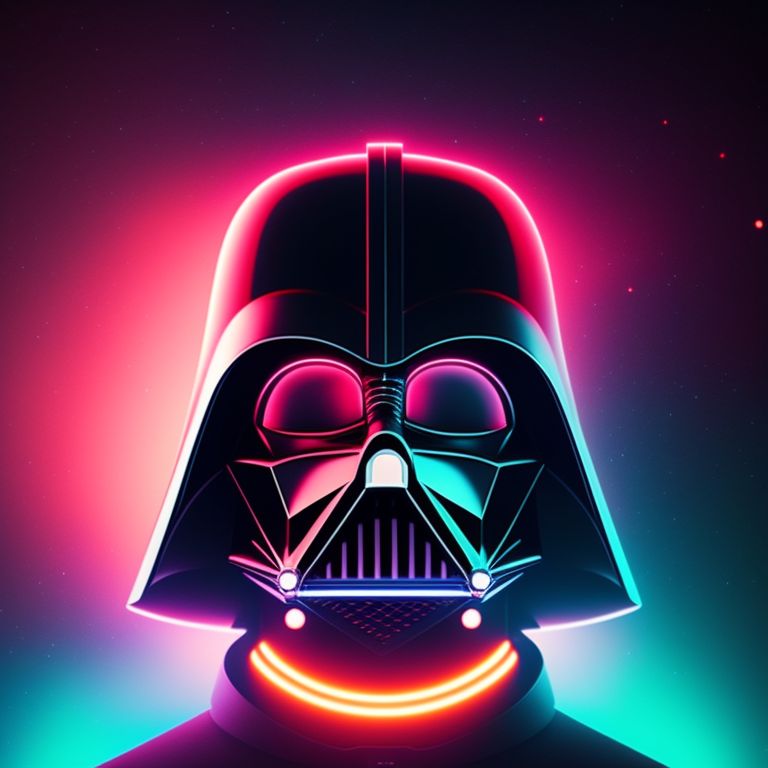 Red-duck300: A Geometric Darth Vader In Space