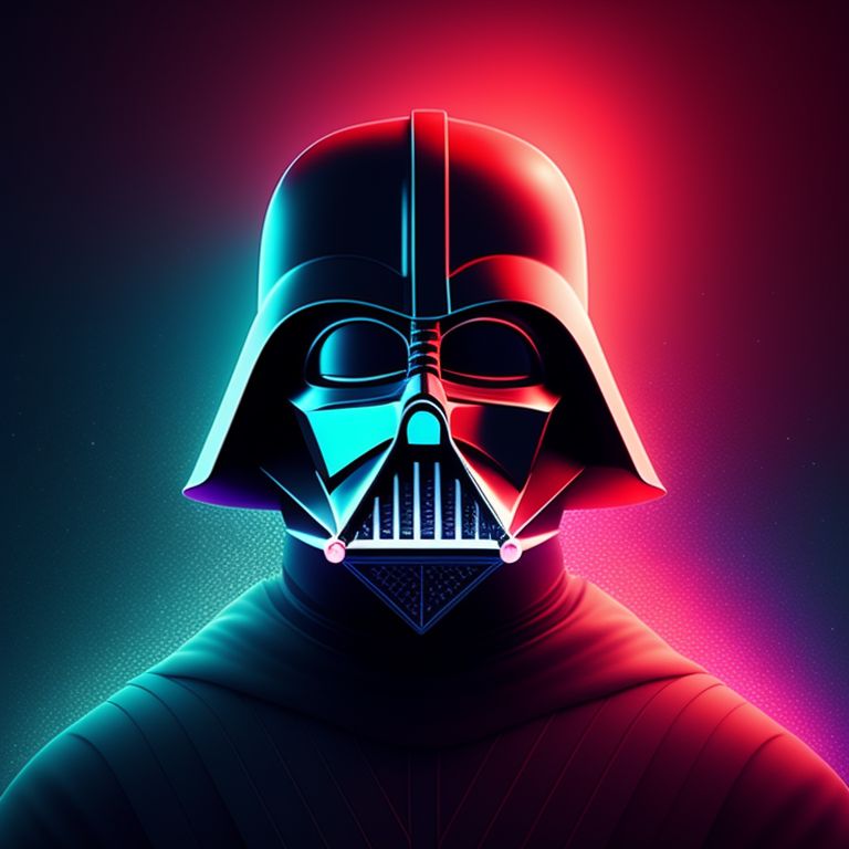 red-duck300: A geometric darth Vader in space