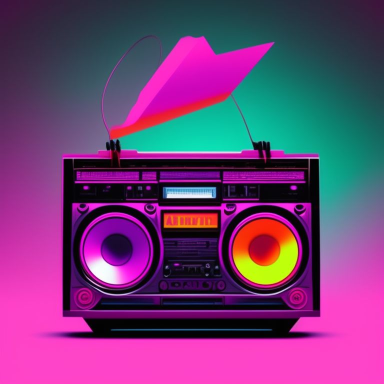 colorful boombox