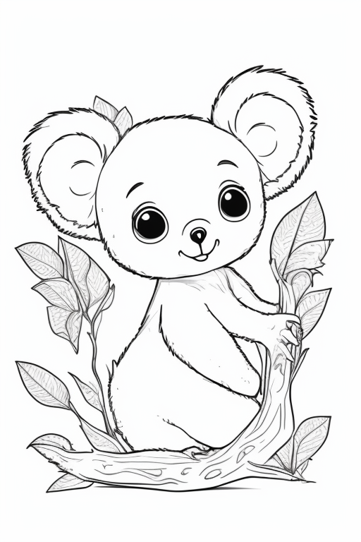 PhotoGeorge0427: koala bear in an eucalyptus tree. full Illustration ...