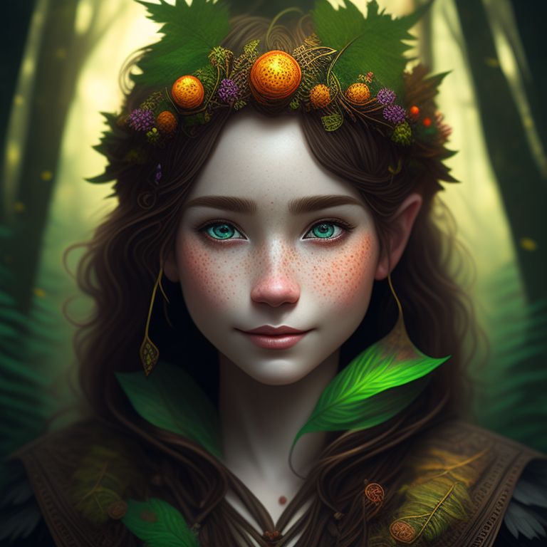 Perfect-oryx772: Kender Halfling Druid Adult Female With Freckles And ...