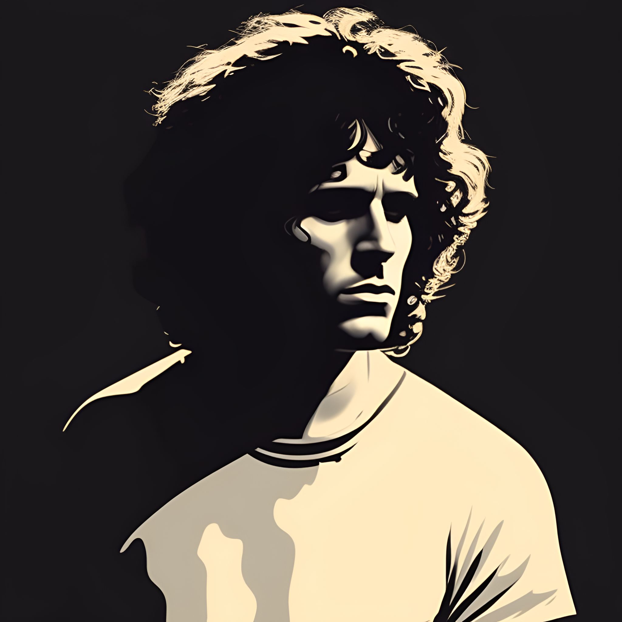 Vector illustration, Minimalistic, Digital illustration, Vector illustration, Minimalistic, Digital illustration, jim morrison, Impressionism, Abstract, Minimalism, Art, Impressionism, Abstract, Minimalism, T-shirt design, Dramatic Lighting, Trending on Artstation, Award winning, Icon, Highly detailed, T-shirt design, Dramatic Lighting, Trending on Artstation, Award winning, Icon, Highly detailed