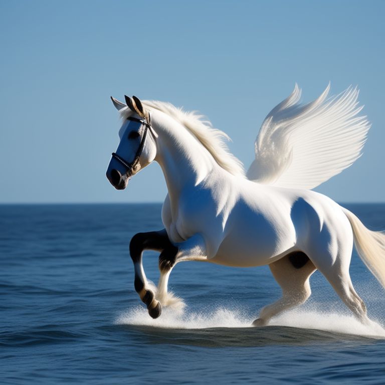 White Flying Horse Wallpaper Hd