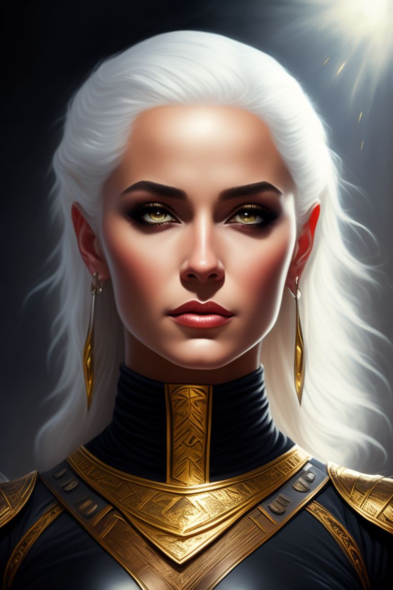 witty-mantis898: Perfect body, full face, black and gold tunic, Ororo ...