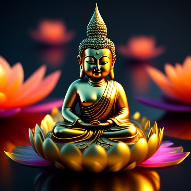 irwintay96: Mini female Buddha sitting on a lotus flower, Center