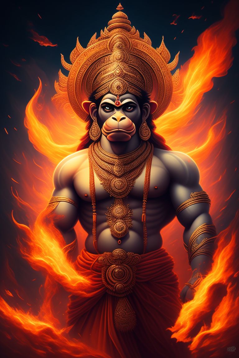 fussy-baboon84: Lord hanuman images background is moving in sky ...