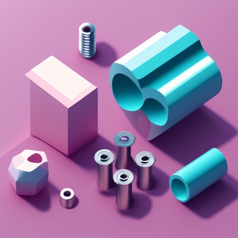 Vector illustration, Flat illustration, Illustration, Vector illustration, Illustration, 3D image of a metal fasteners including Threaded rods, Nuts and Washers, anchor bolts, timber bolts B7 Studs and Rod and Strut Accessories, the background is white, photo in the studio, Trending on Artstation, Popular on Dribbble, Cozy wallpaper, Trending on Artstation, Popular on Dribbble, Cozy wallpaper, Pastel colors