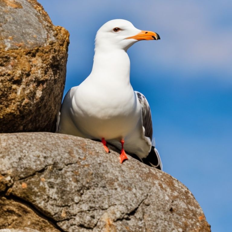 snappy-horse266: A seagull on a rock , adorable, lovely, nice sea back ...