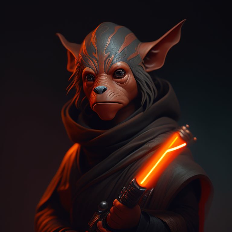 Plo koon orange store lightsaber