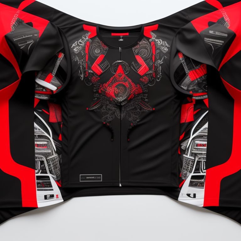 Buy Jersey Design - Red White Black Vector Cycling Jersey Design