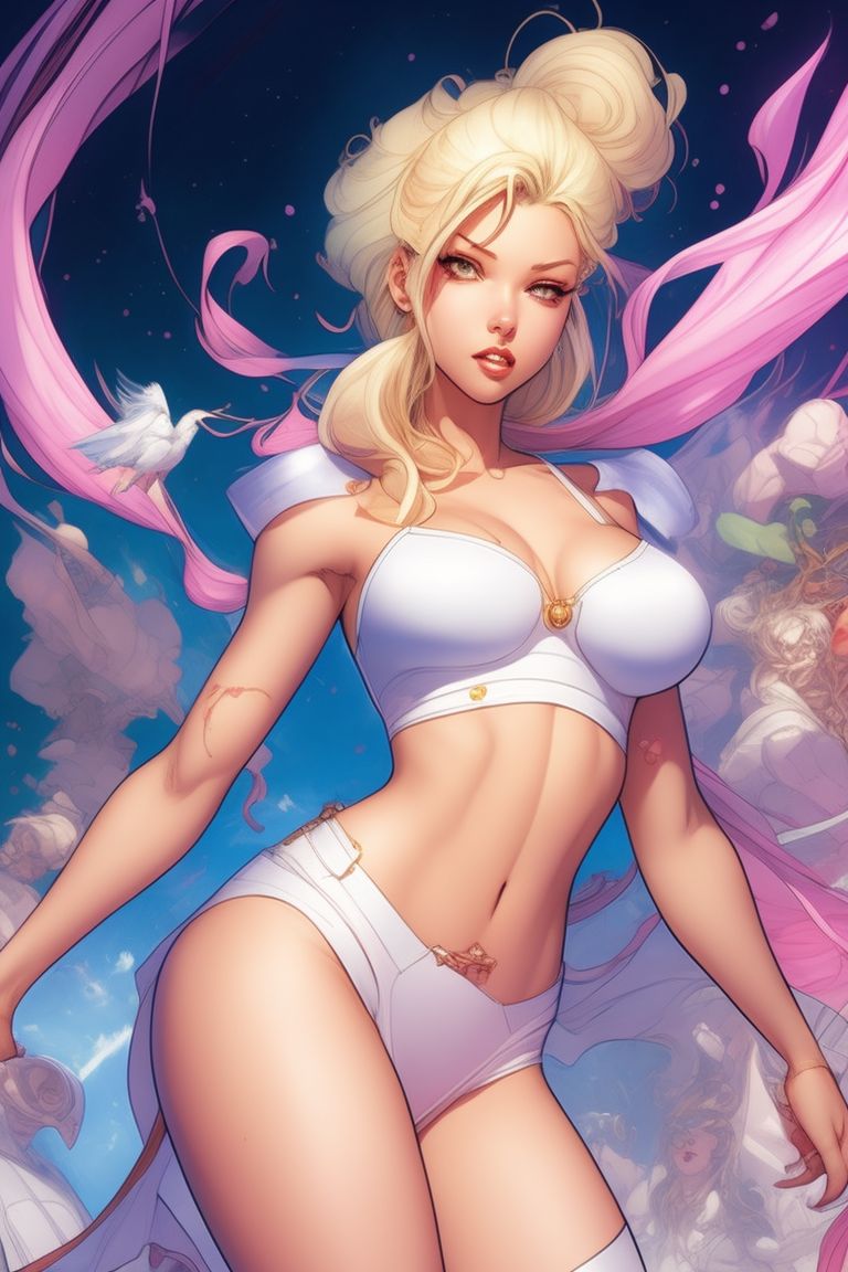 Game Overwatch Vampire Mercy Big Boobs Print Canvas Anime Sexy