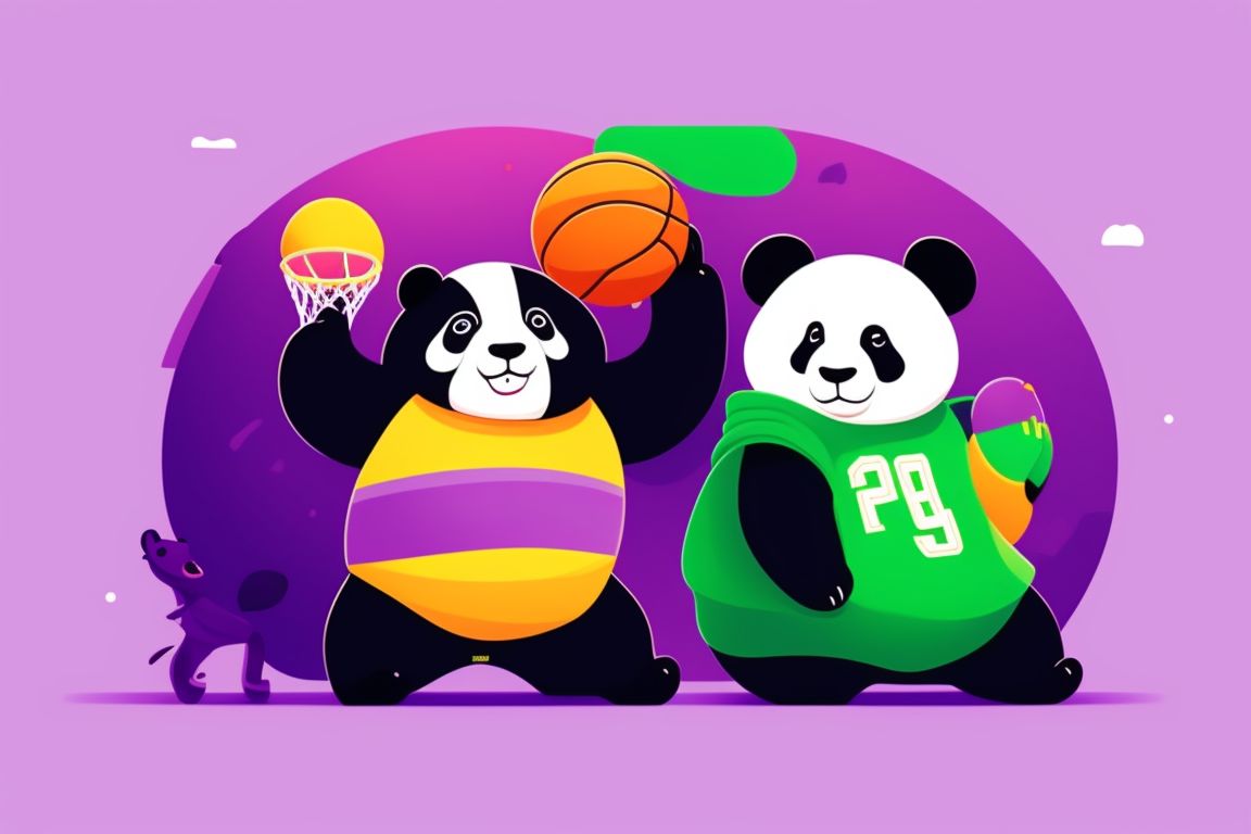 animals playing basketball clipart