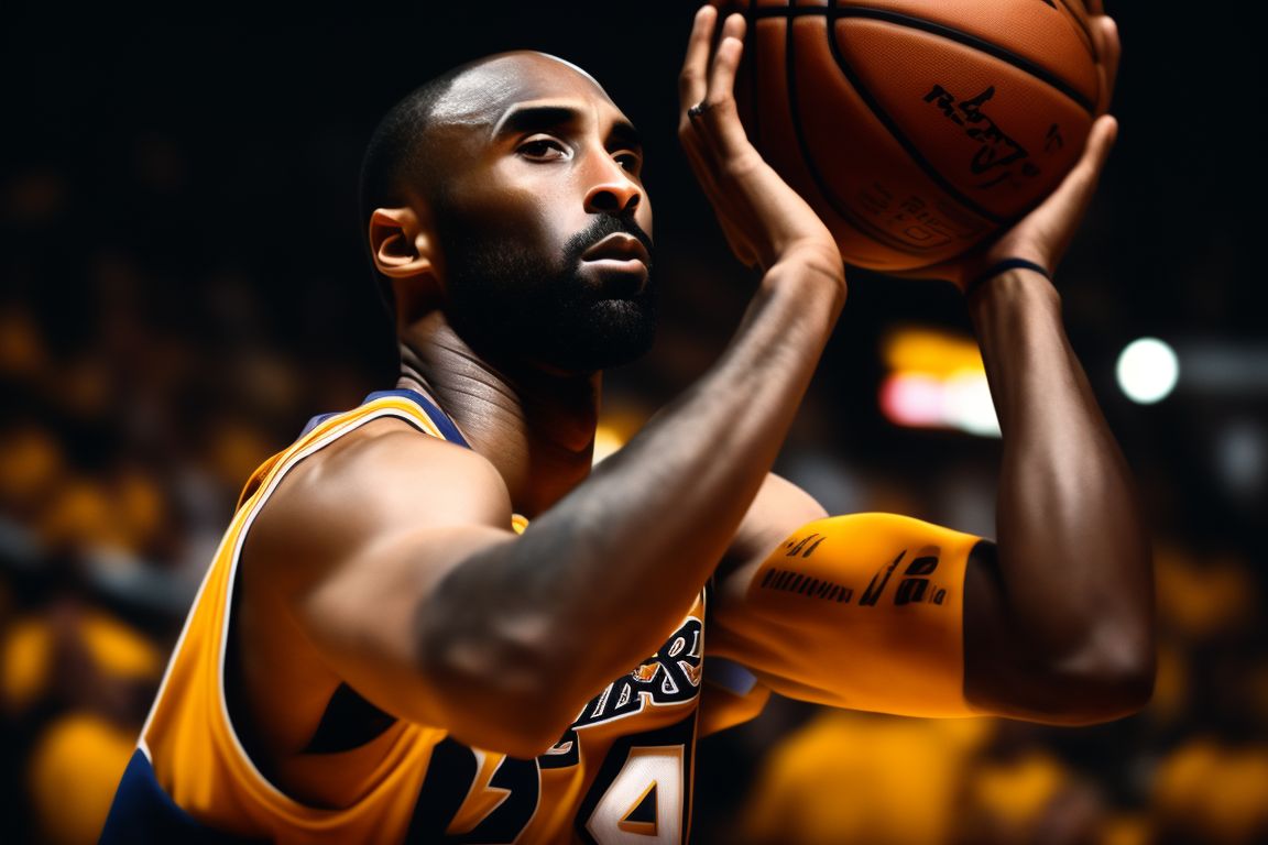 addison Kobe Bryant shooting a basketball