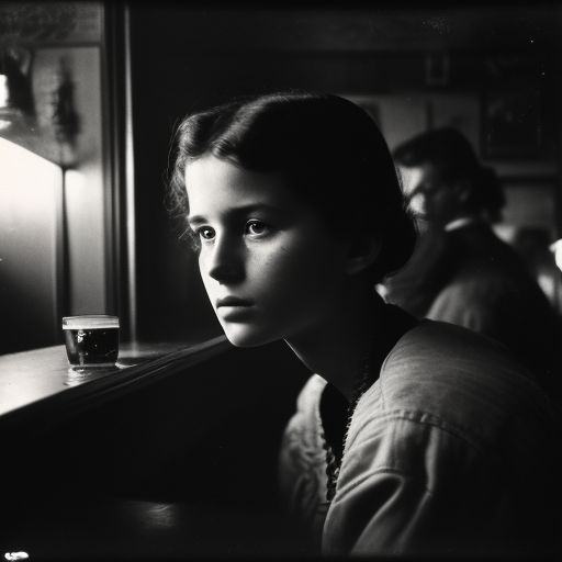 SilverCama: a beautiful teenager in a pub in the 1980s