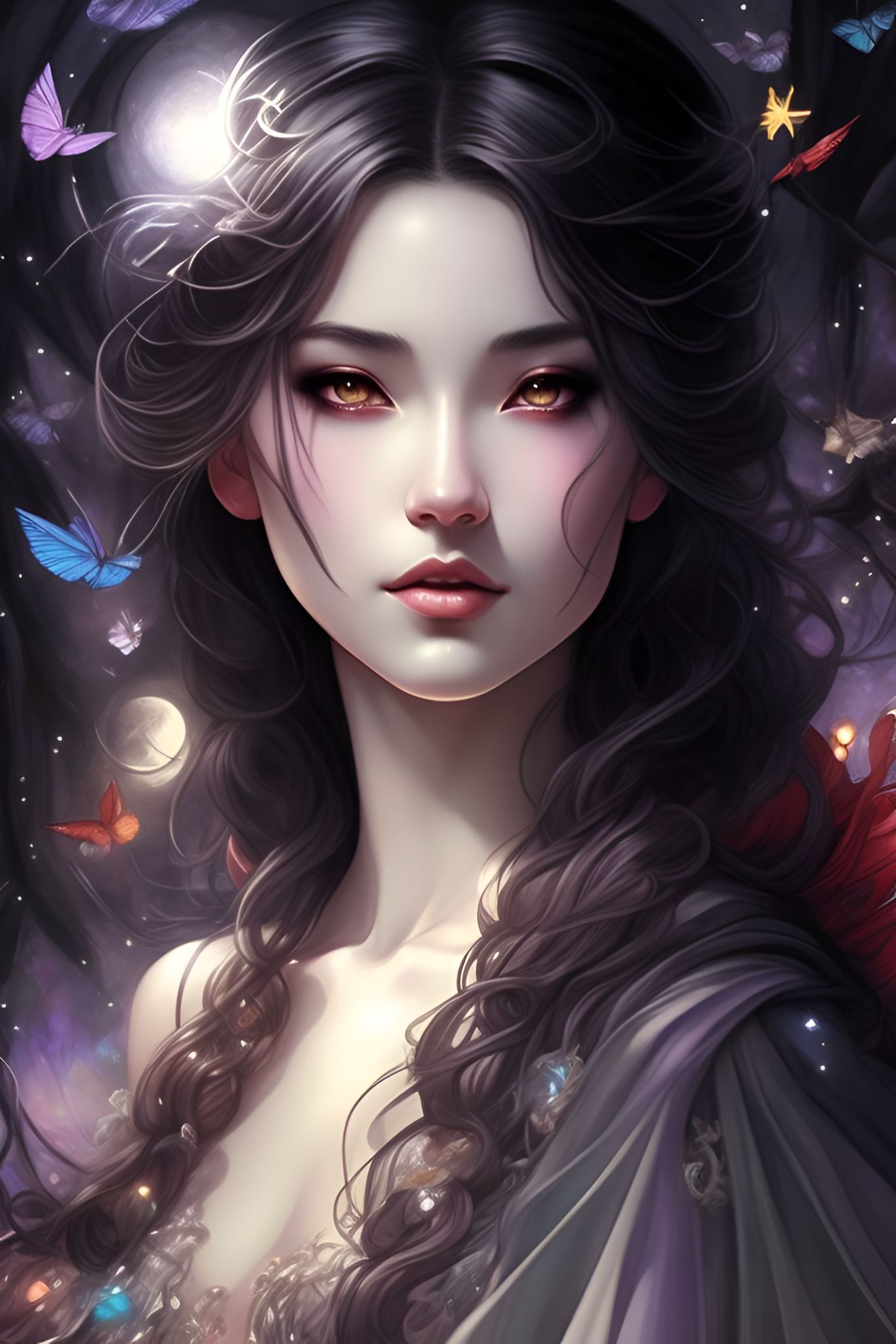 Squirrel_Hunt: Witch, Fantasy, digital art, Fantasy, glitter, dreamy ...