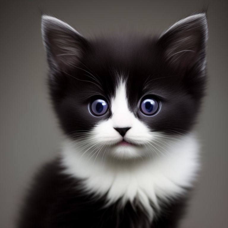 fluffy black kittens with blue eyes