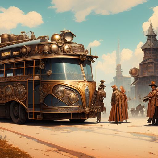 steampunk bus Craiyon