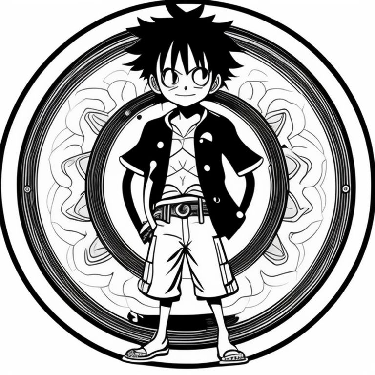 One Piece Monkey D. Luffy, Vector Anime