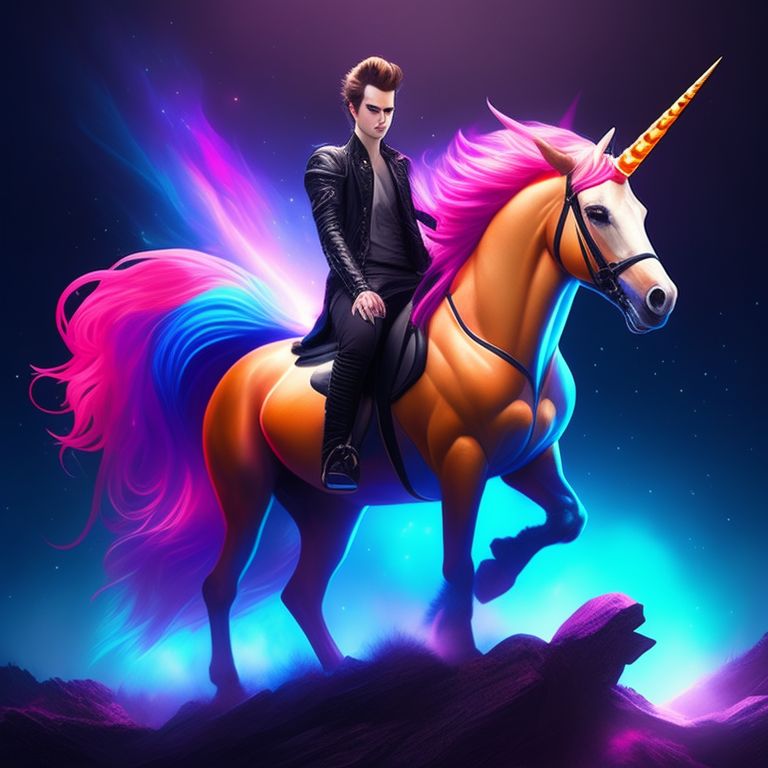 itchy-jay845: edward cullen riding an unicorn masterpiece