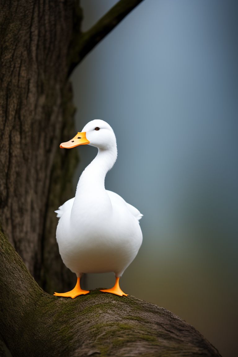 Fedoraxsa Fullbody of white Duck