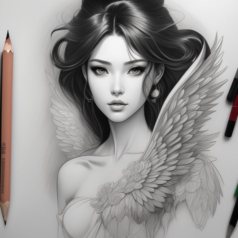 Angel Wings Drawing Vector Images (over 10,000)