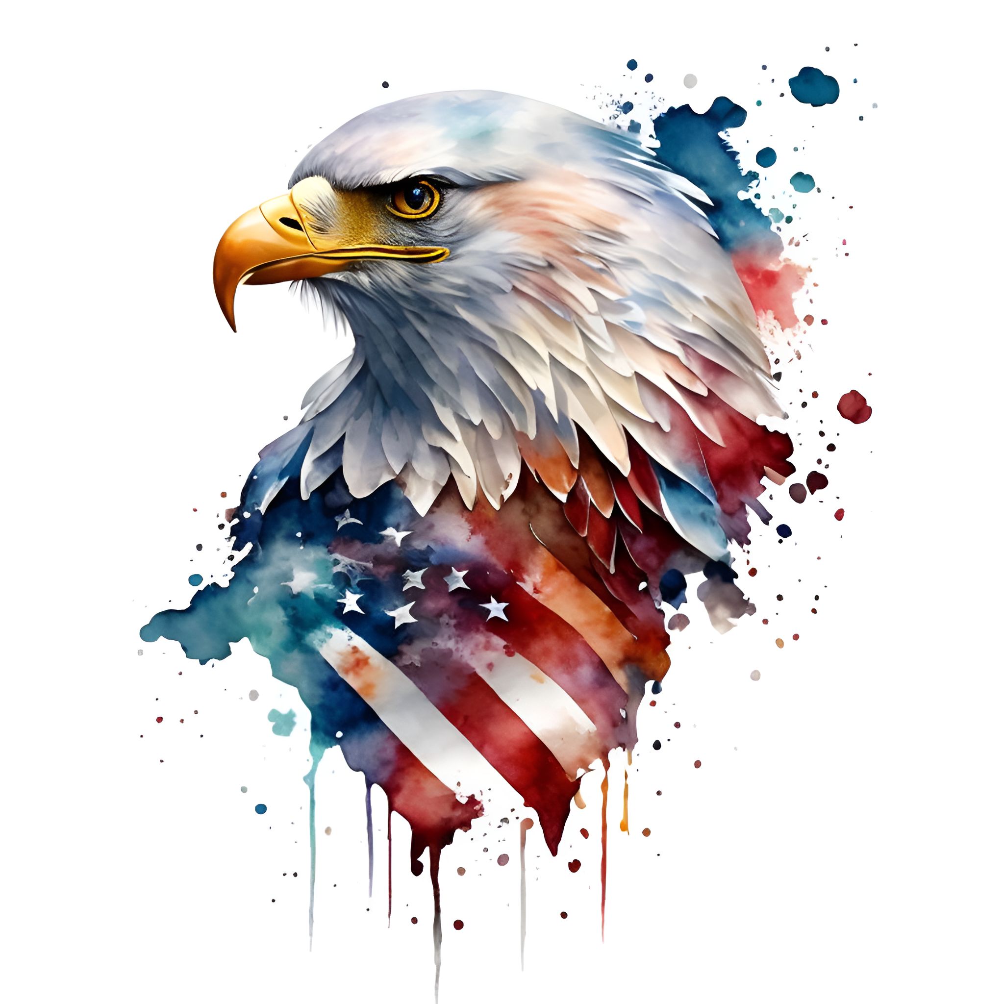businessideas American eagle, american flag, paint splash