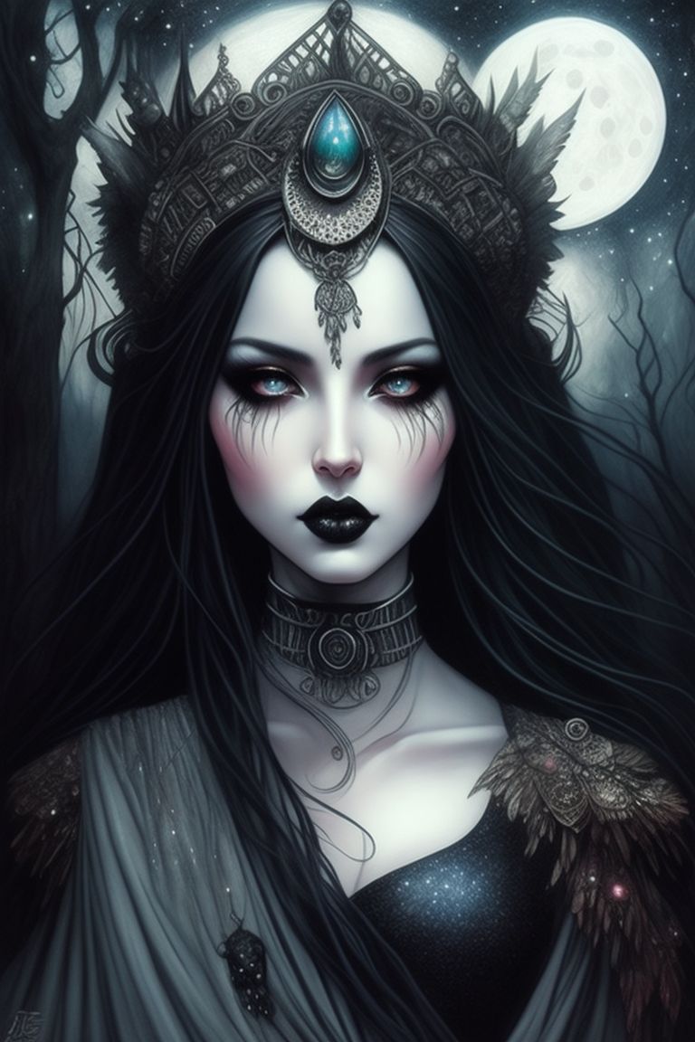 Dreary Wren Beautiful Moon Goddess Beautiful Eyes Gothic Style